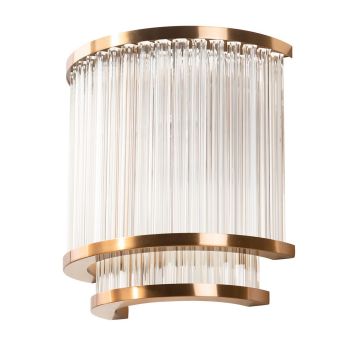 Zuri Wall Lamp - Metal/Glass - L14.8 x W30 x H30.6 cm - Brass