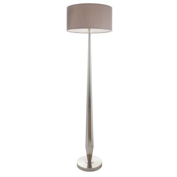Uso Floor Lamp - Metal/Fabric - L45 x W45 x H155 cm - Nickel/Brown