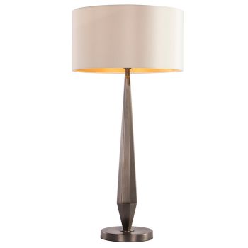 Uso Table Lamp - Metal/Fabric - L38 x W38 x H77.6 cm - Brass/Cream