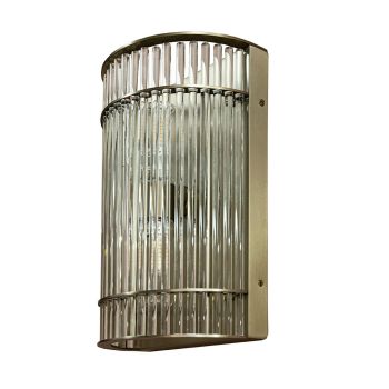 Troy Wall Lamp - Metal/Glass - L12 x W20 x H32 cm - Champagne