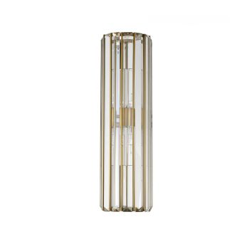 Yule Wall Lamp - Metal/Crystal - L15.5 x W12 x H40 cm - Brass