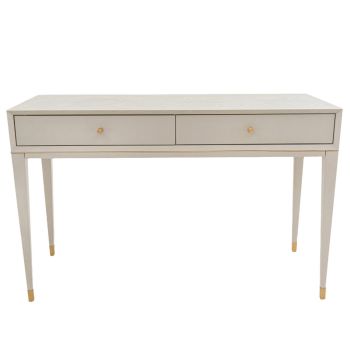 Bex Dressing Table - Wood/Metal - L50 x W120 x H76 cm - Ceramic Grey/Brass