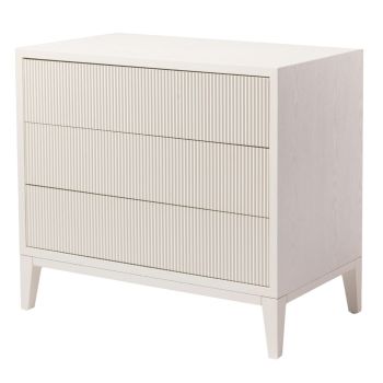 Aster 3 Drawer Chest - Veneer - L52 x W90 x H80 cm - White