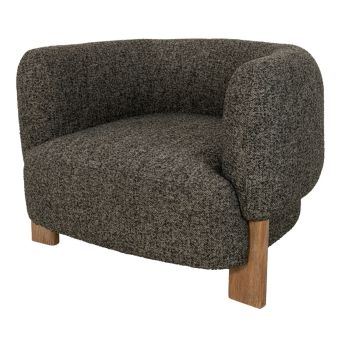 Andromeda Chair - Wood/Fabric - L88 x W99 x H70 cm - Brown/Ash/Grey