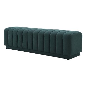 Jorah Bench - Wood/Fabric - L45 x W150 x H44 cm - Green