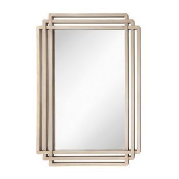 Iris Wall Framed Mirror - Resin - L3.2 x W86.3 x H127 cm - Champagne Silver