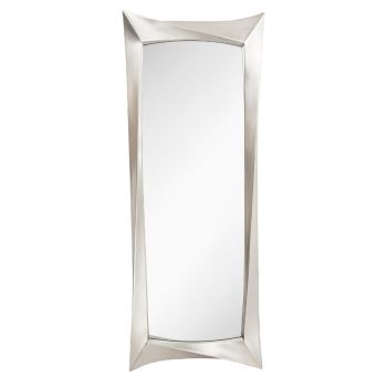 Bronte Long Wall Framed Mirror - Resin - L5.5 x W66 x H17 cm - Silver