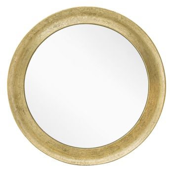 Silas Framed Mirror - Resin/Wood - L3.8 x W100 x H100 cm - Gold
