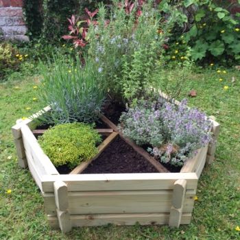 Small Herb Wheel / Planter with 6 Dividers