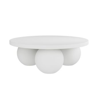 Kenji Coffee Table - Concrete - L90 x W90 x H30 cm - White