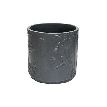 Kew Stoneware Meadow Planter - Stoneware - L20.5 x W20.5 x H20.5 cm - Grey