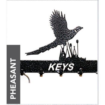 Pheasant Key Holder - Rack - Solid Steel - W15 x H9 cm - Powder Coated Black