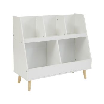 Kids Sloping Bookcase - L35 x W80 x H72.5 cm - White