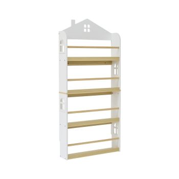 Wall Mounted House Bookcase - L14.5 x W60 x H130 cm