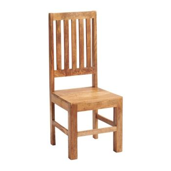 Toko Light Mango Slat Back Chair (Set of 2) - Solid Mango Wood - L46 x W45 x H109 cm