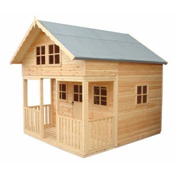 Lodge 8 x 9 Feet Single Door with Two Fixed and Three Opening Windows Playhouse