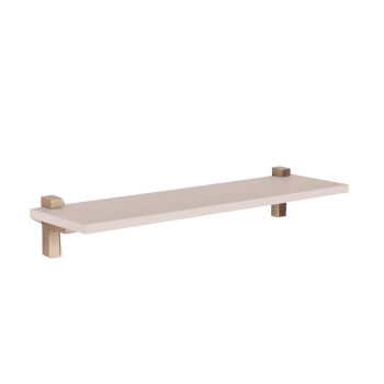 Levant 60 cm Slim Shelf with "L" Shape Bracket - Metal - L15 x W60 x H1.6 cm - White
