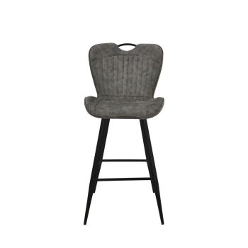 Mala Bar Fabric Chair (Set of 2) - Metal/Fabric - L61 x W50 x H107 cm - Grey