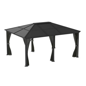 Sojag Meridien Gazebo 3.7m x 4.9m - Aluminum - L485 x W365 x H270 cm - Powder-Coated