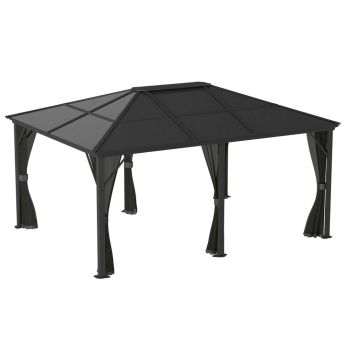 Sojag Meridien Gazebo 3.7m x 4.9m with Assembly - Aluminum - L485 x W365 x H270 cm - Powder-coated