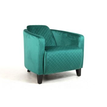 Armchair - Velvet - L86 x W75 x H74 cm - Seagrass