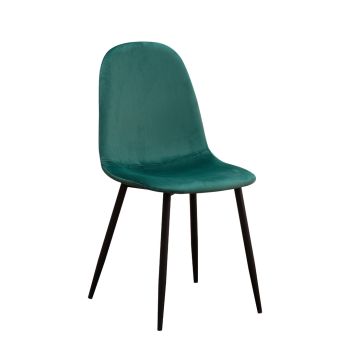 Dining Chair - L52 x W44 x H86 cm - Green/Black