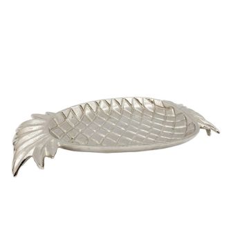 Pineapple Serving Tray - Nickel Plated - L18 x W33 x H2 cm