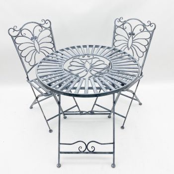 Foldable Bistro Set - Stone Grey