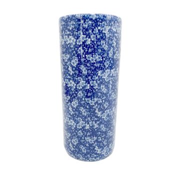 Peasely Round Umbrella Stand - Vase - L20 x W20 x H46 cm - Blue/White