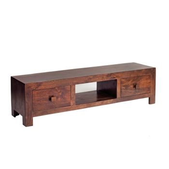 Toko Dark Mango Plasma Media Unit - Solid Mango Wood - L40 x W145 x H40 cm