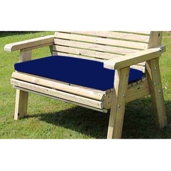 Waterproof Seat Pads - Double Navy Cushion - Outdoor Cushion for Garden Furniture