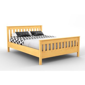 Double Size Bed - Wood - L197 x W146 x H96 cm - Alder
