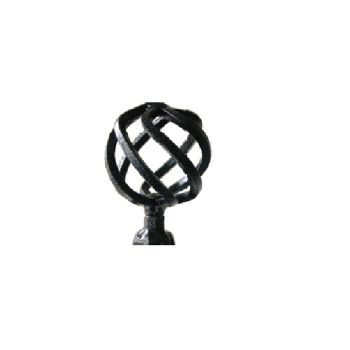 Large Cage Top - Decorative Top for Garden Plant Support - Solid Steel - Powder Coated Black