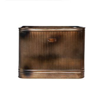 Outdoor Hampton Rectangular Planter - Metal - L49 x W84 x H49 cm - Copper