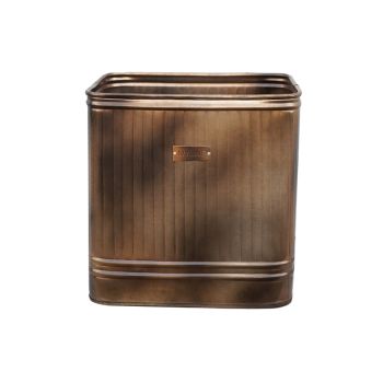 Outdoor Hampton Square Planter - Metal - L34 x W34 x H35 cm - Copper