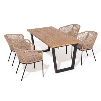1.6m Oslo Four Seater Wooden Dining Set