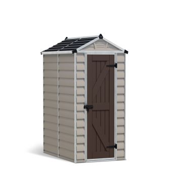 Skylight Shed 4 x 6 Tan - Polycarbonate - L176.8 x W120.7 x H203.5 cm - Dark Grey
