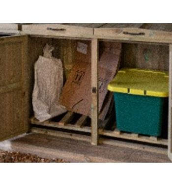 Not sold individually - Optional Extra - Paythorne Dustbin Store Shelf - Only available to order with a garden/bin store - L53 x W58 x H4 cm