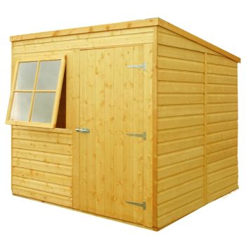 7 x 7 Feet Pent Single Door Tongue and Groove Garden Shed Workshop
