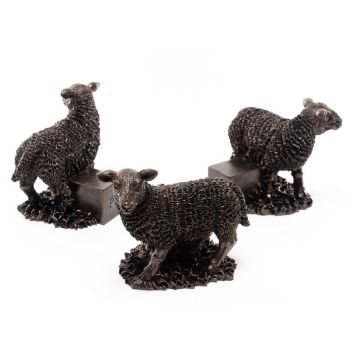 Antique Bronze Sheep Plant Pot Feet - Set of 3