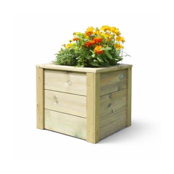 Multi Pack of 2 - Square Planters, Wooden Garden Pot/Tub for Plants - L40 x W40 x H40 cm - Fully Assembled
