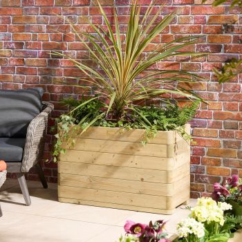 Marberry Tall Rectangular Planter - Timber - L40 x W90 x H57.5 cm - Pressure Treated