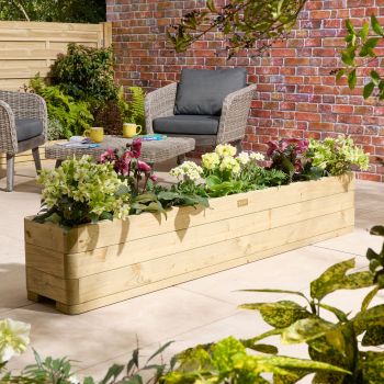 Marberry Trough Planter 1.8m - Timber - L30 x W180 x H30 cm - Pressure Treated