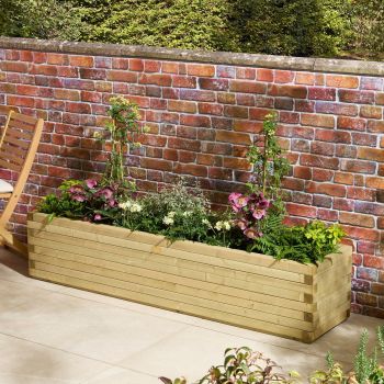 Premier Patio Trough Planter 2m - Timber - L40 x W200 x H37 cm - Pressure Treated