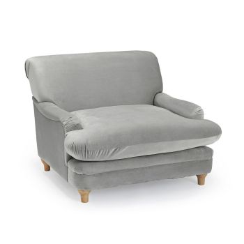 Plumpton Indoor Chair - Velvet - L109 x W106 x H84 cm - Grey