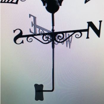 Boxing Hares Weathervane - Steel - W65 x H88 cm - Powder Coated Black