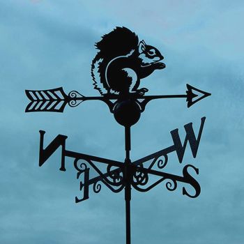 Squirrel Weathervane - Steel - W65 x H88 cm - Powder Coated Black