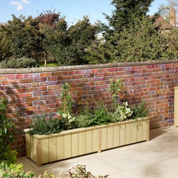 Signature Heritage Trough Planter 2m - Timber - L43 x W199 x H42 cm - Pressure Treated