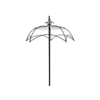Umbrella Trainer Plant Border Support - Single Stem Tuteur - Steel - L83.8 x W83.8 x H198.1 cm - Powder Coated Black