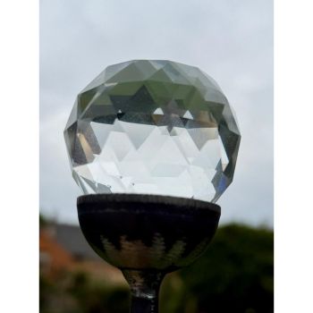 3 Feet 50mm Prism Marble Pin Garden Art (Pack of 3) - Bare Metal/Ready To Rust
